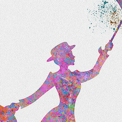 Mary Poppins, Inspired: Watercolour Splash Art