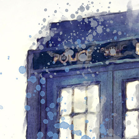 Tardis, Dr Who: Watercolour Print For Nursery, Home Décor - Illustration Series