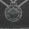 Starship Enterprise TOS: Patent Print, Blueprint