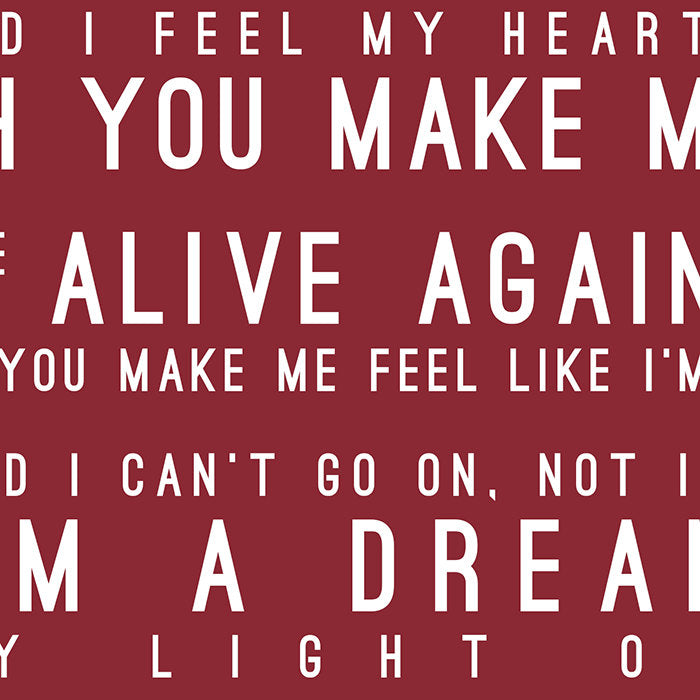 Coldplay Adventure of a Lifetime Inspired Lyrics Typography Print