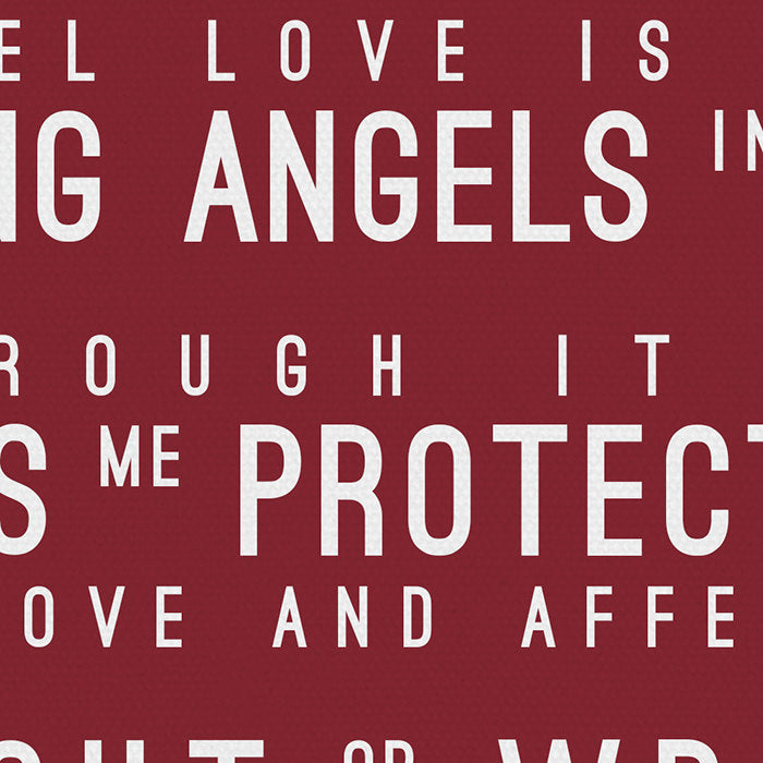 Robbie Williams Angels Inspired Lyrics Typography Print