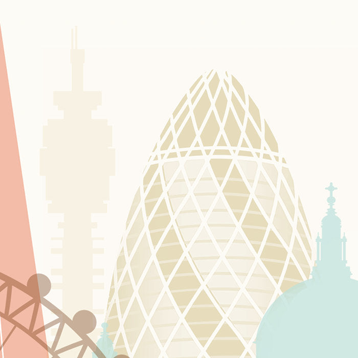 London Skyline: Cityscape Art Print, Home