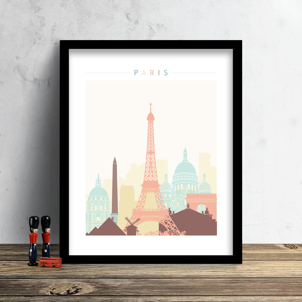 Paris, France Skyline: Cityscape Art Print, Home Decor