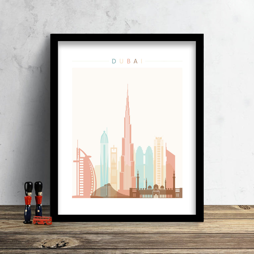 Dubai Skyline: Cityscape Art Print, Home