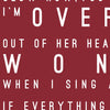 Foo Fighters Everlong Inspired Lyrics Typography Print