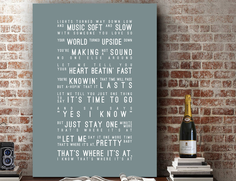 Sam Cooke That's Where It's At Inspired Lyrics Typography Print