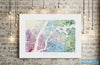 New York Map: City Street Map of New York - Nature Series Art Print