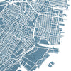 New York Map: City Street Map of New York - Colour Series Art Print
