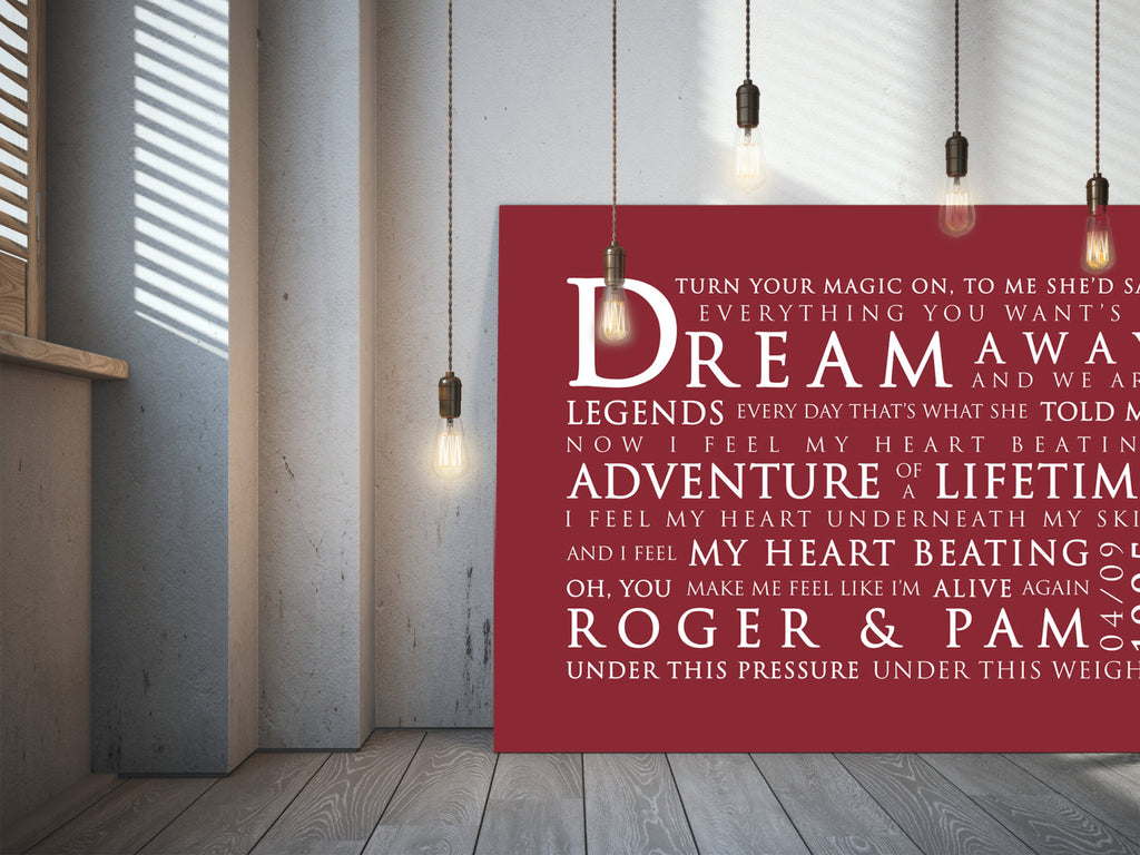 Coldplay Adventure Of A Lifetime Inspired Lyric Art: Personalised Typography Print