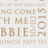 Foo Fighters Everlong Inspired Lyric Art: Personalised Typography Print