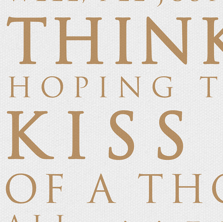 Ed Sheeran Thinking Out Loud Inspired Lyric Art: Personalised Typography Print