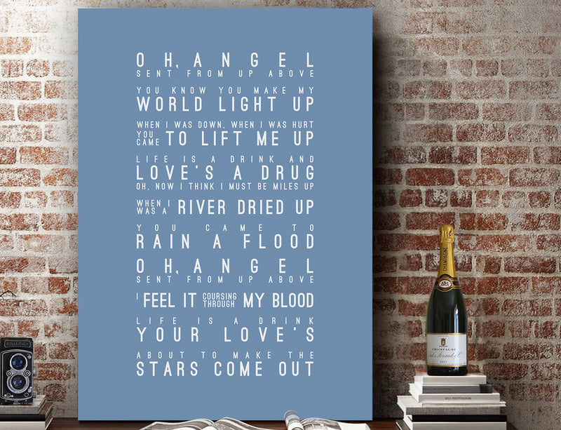 Coldplay Hymn for the Weekend Inspired Lyrics Typography Print
